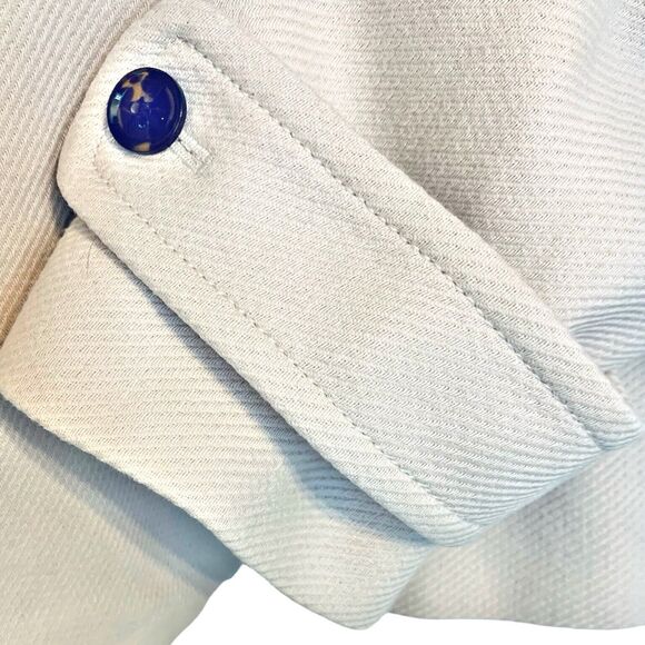 Banana Republic Women's 100% Cotton Military Cadet Jacket Size Large Ivory Cream - Picture 3 of 10